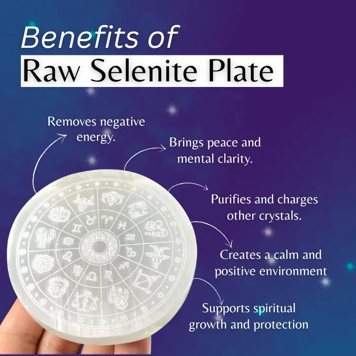 8 Dhan vriddhi bracelet with free Raw selenite plate