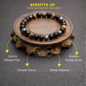 close up of tiger eye obsidian hematite bracelet showing natural stone texture and finish close up of tiger eye obsidian hematite bracelet showing natural stone texture and finish