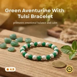Green Aventurine With Tulsi Bracelet