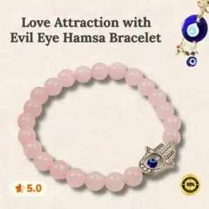 Love Attraction With Evil Eye Hamsa Bracelet
