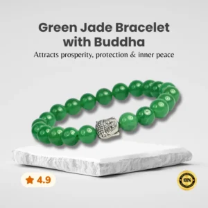 Green Jade bracelet with Buddha