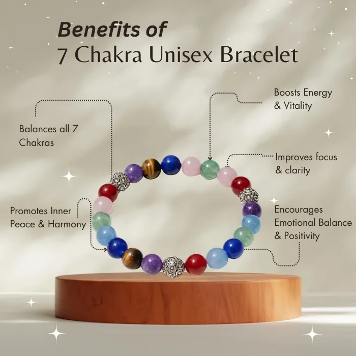 7 chakra unisex bracelet