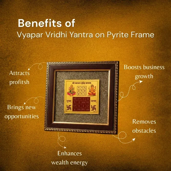 47 Vyapar Vriddhi Yantra on Pyrite Frame