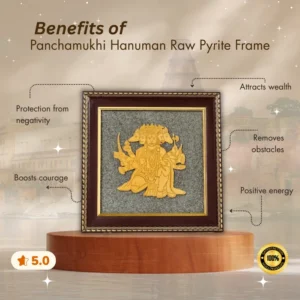 Panchmukhi Hanuman Raw Pyrite Frame