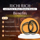 Richi Richi With Pyrite And Black Obsidian Bracelet