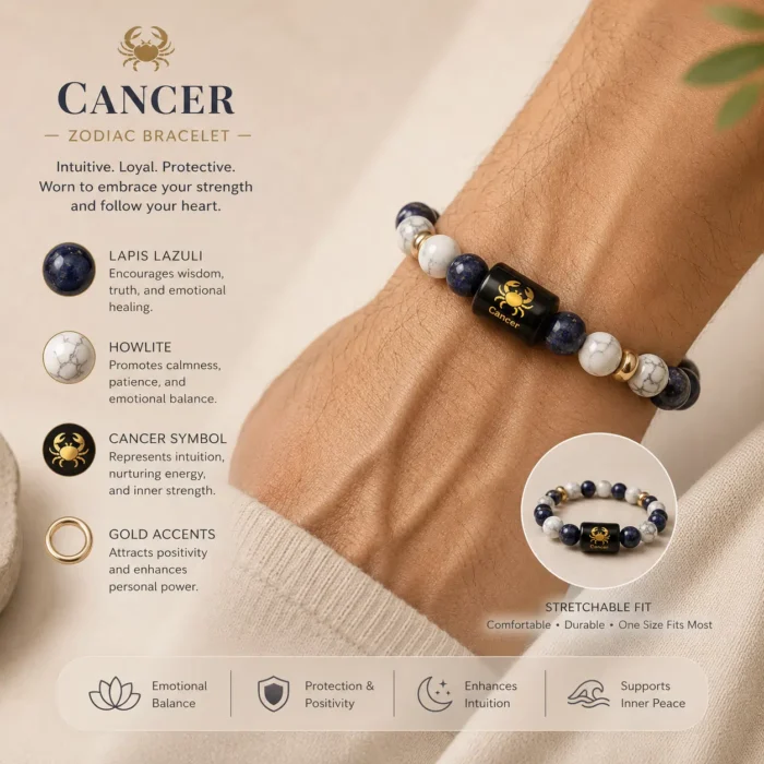 Cancer-_कर्क-राशि_-Zodiac-Howlite-_-Milky-Quartz-Bracelet4
