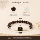 Capricorn Zodiac Garnet & Milky Quartz Bracelet4