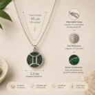 Gemini Pendant (मिथुन राशि) with Green Aventurine3