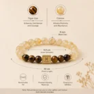 Pisces Zodiac Citrine & Tiger Eye Bracelet4