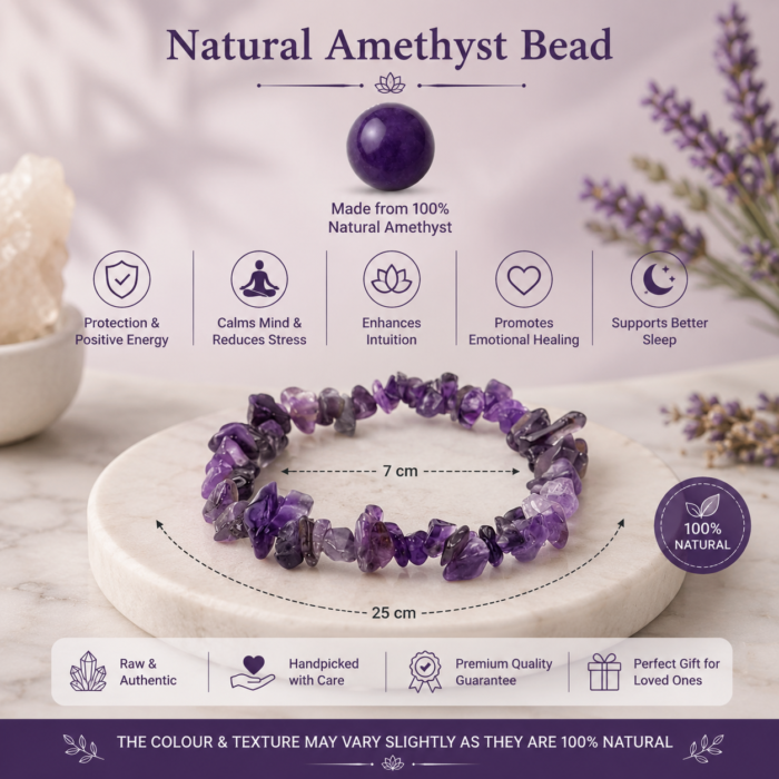 Amethyst Chips Bracelet Stretchable3